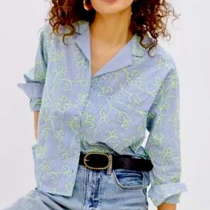 Anthropologie Maeve Clarissa High Low Blouse